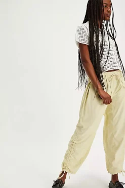 Free People Hadley Poplin Pant - Khaki Chino