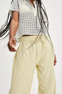 Free People Hadley Poplin Pant - Khaki Chino