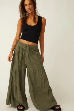 Free People In Paradise Wide Leg Pant - Dried Basil