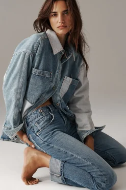 Free People Mountain Roads Shirt - Indigo Mixed