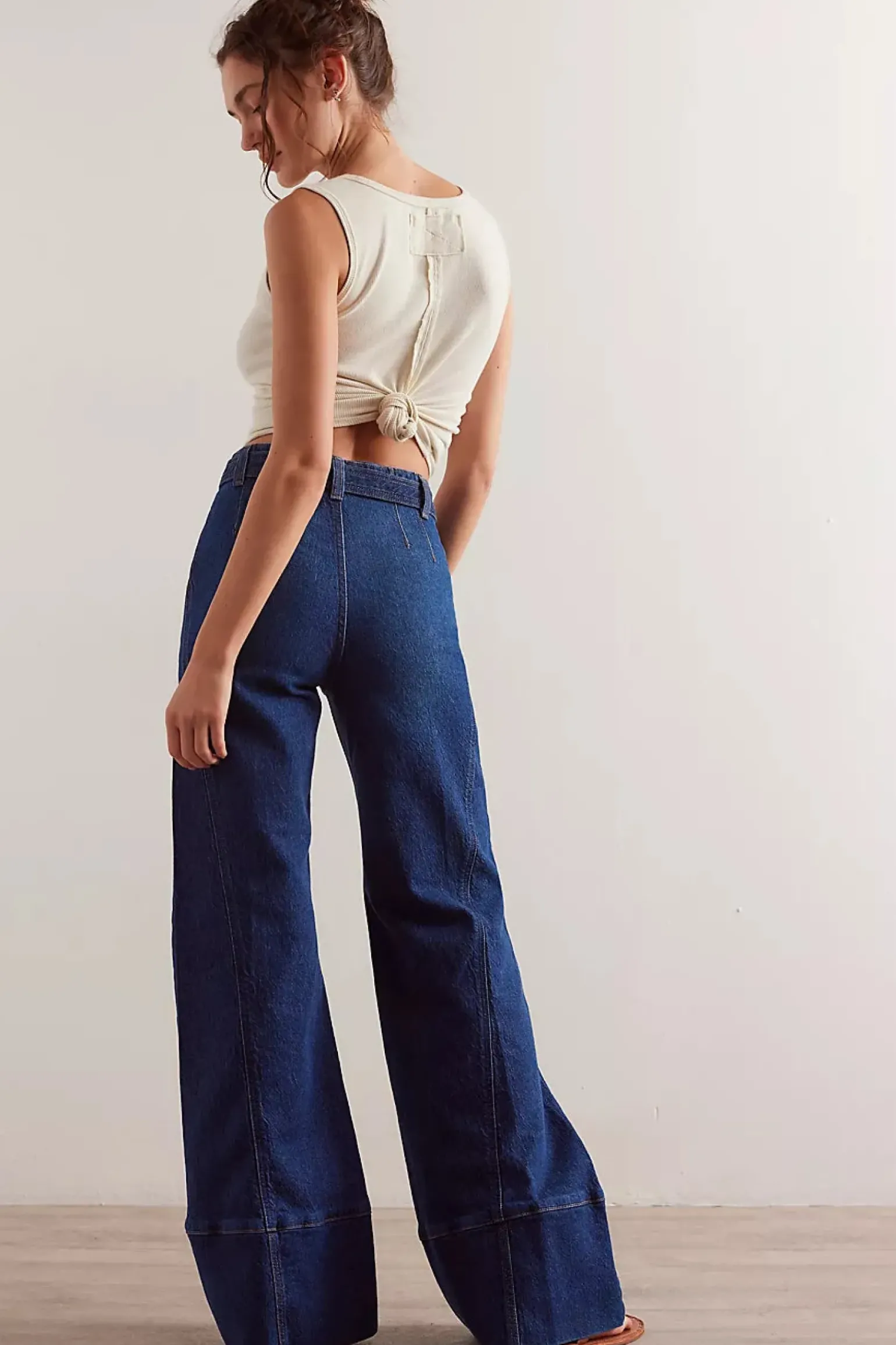 Free People Ryla A Line Jean - Dreamscape Blue