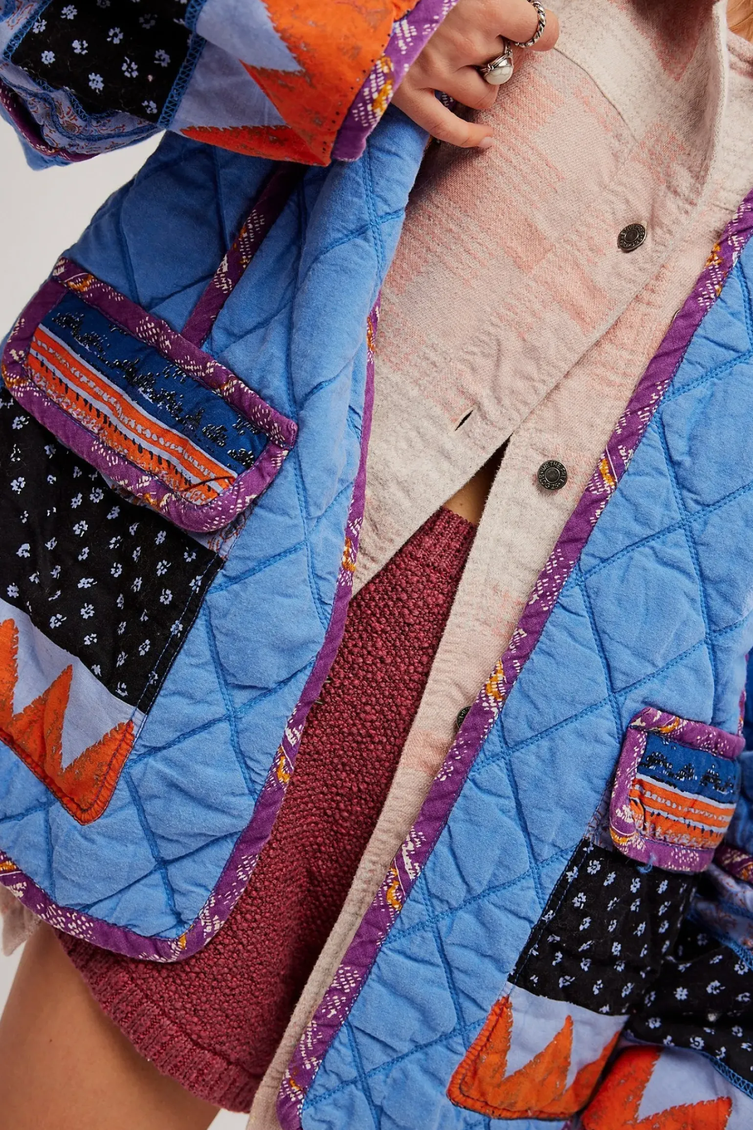 Free People Winnie Jacket - Blue Combo
