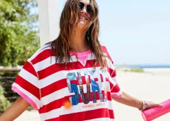 Hammill & Co Beach Sweat Dress - Red/White Stripe