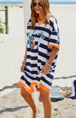 Hammill & Co Beach Sweat Dress - Navy/White Stripe