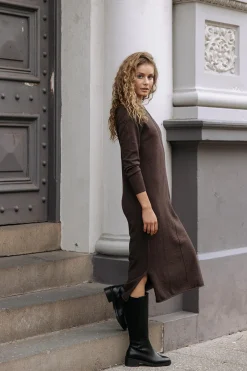 Humidity Elena Dress - Espresso