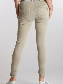 Italian Star Button Jean - Beige