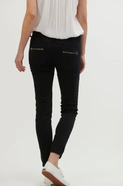Italian Star Button Jean - Black