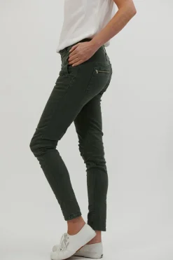 Italian Star Button Jean - Military