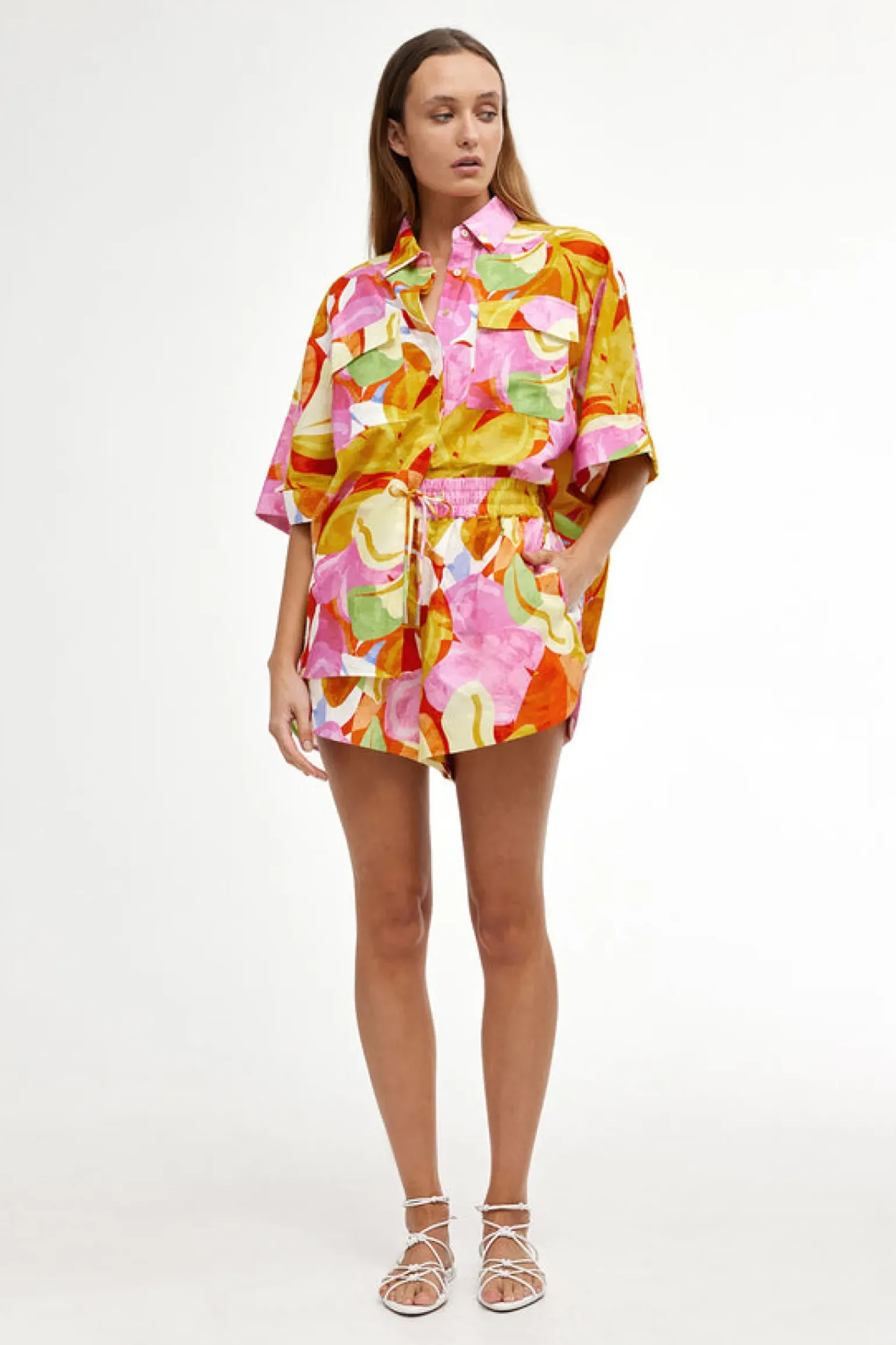 Kinney Juniper Shirt - Capri Abstract