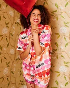 Kip & Co - Forever Satin Short Sleeve Shirt & Short PJ Set