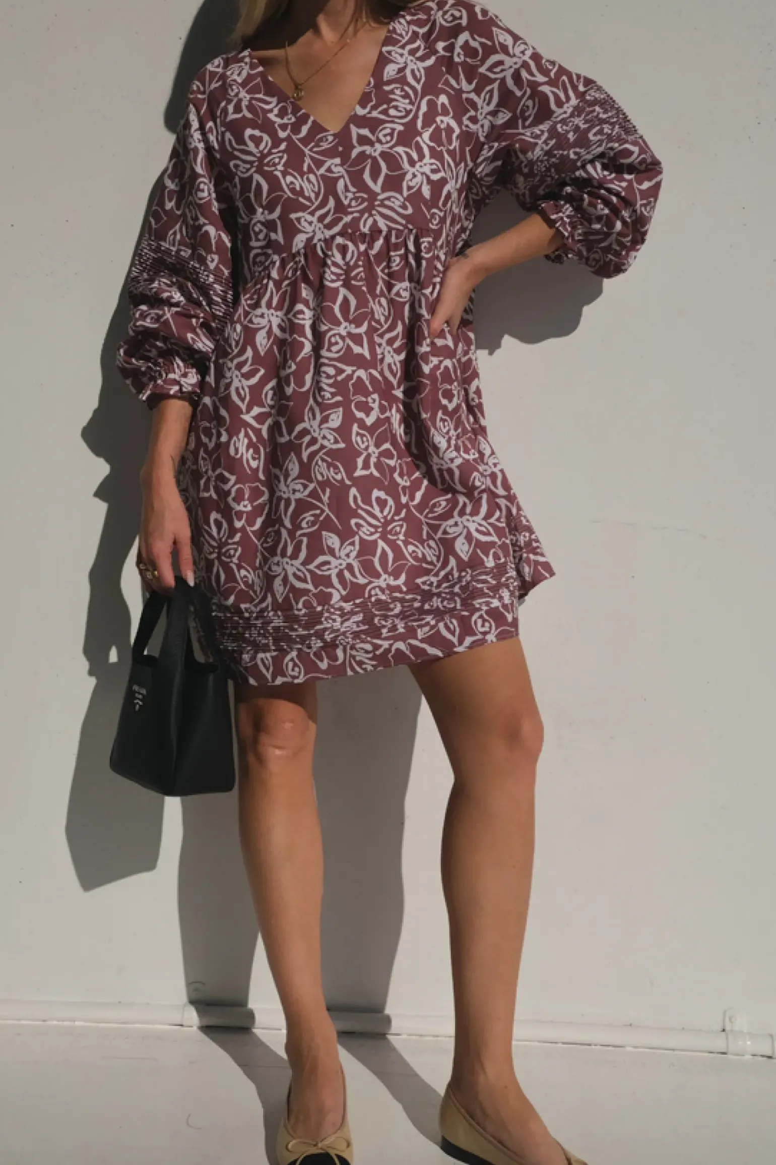 Lunar Fox Stevie Linen Dress - Sangria