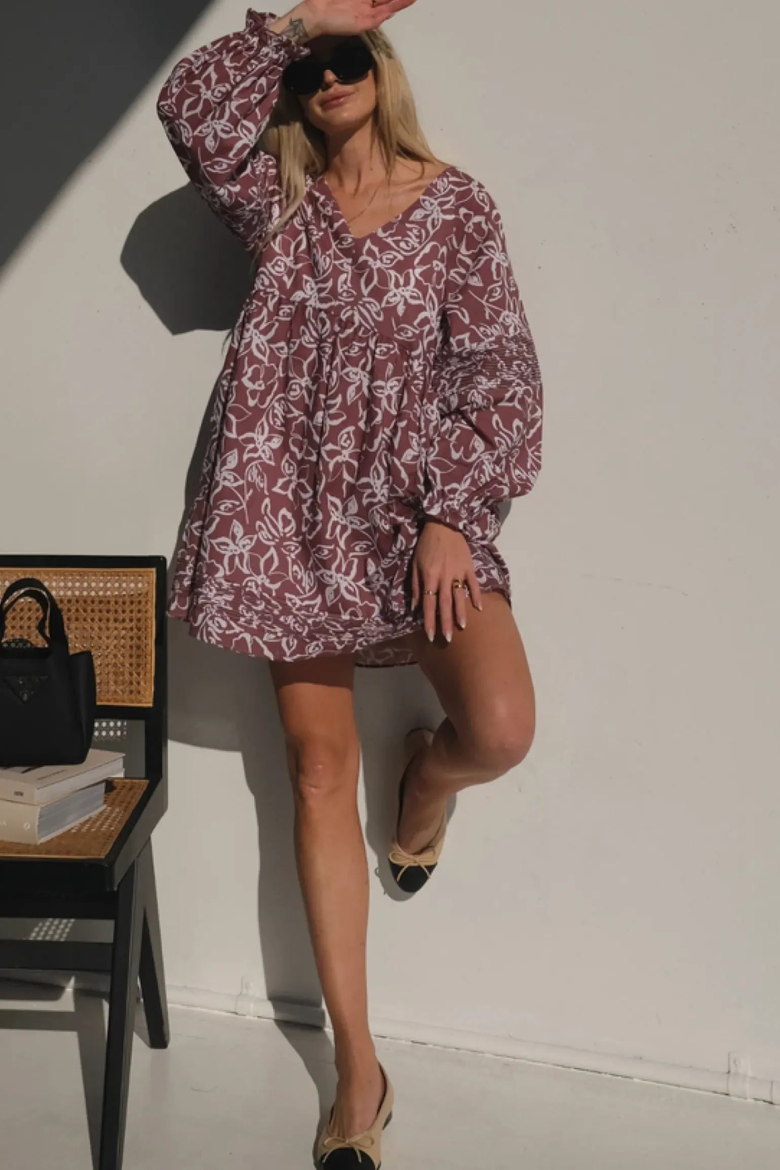 Lunar Fox Stevie Linen Dress - Sangria