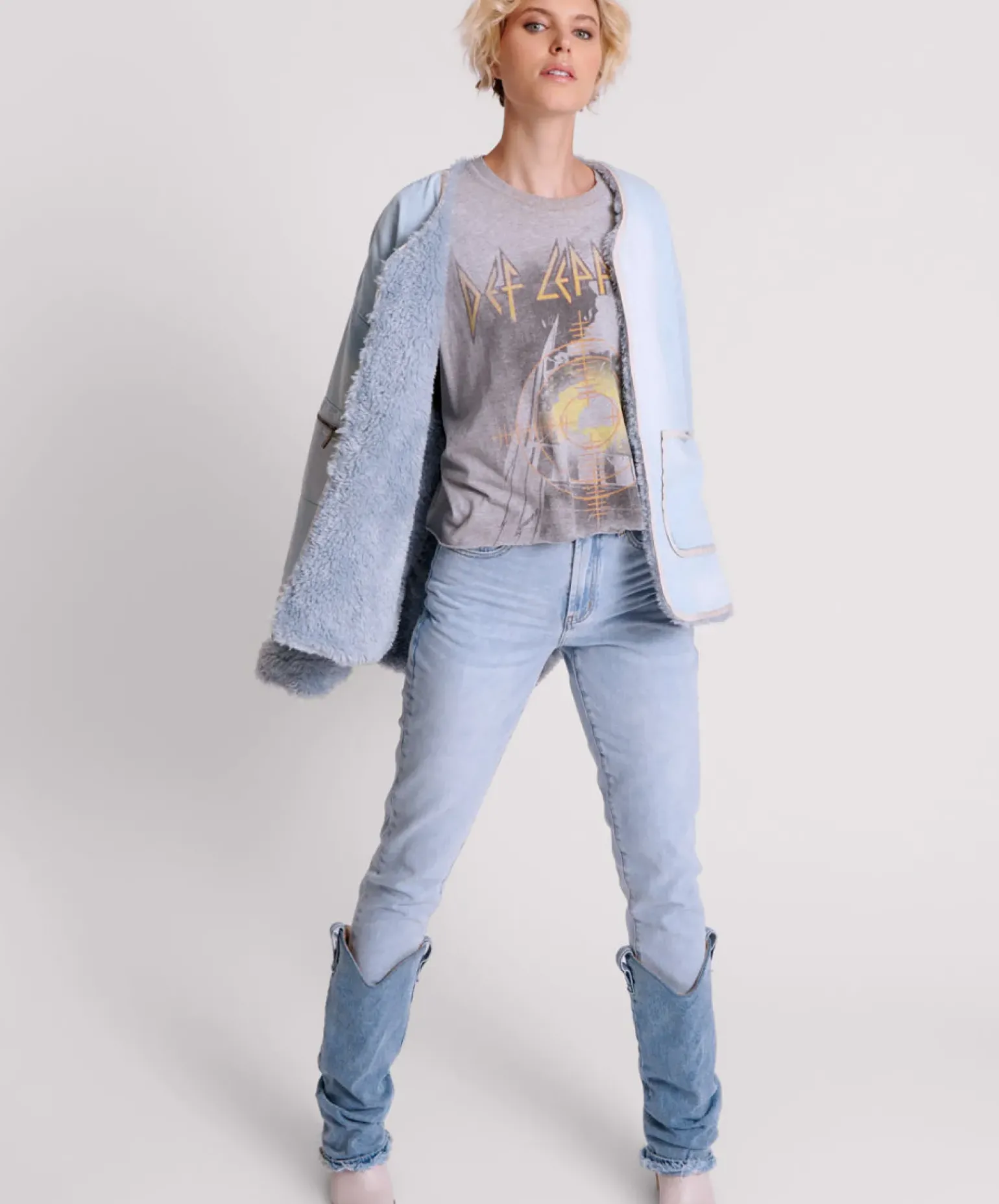 One Teaspoon Blue Space Teddy Throwover Denim Jacket