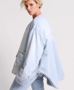 One Teaspoon Blue Space Teddy Throwover Denim Jacket