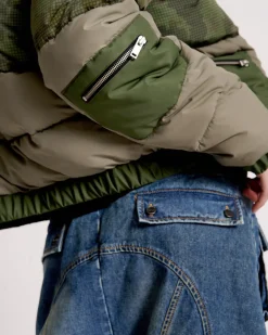 One Teaspoon Dirtee Love Camo Puffa Jacket - Khaki