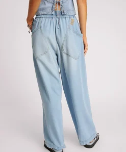 One Teaspoon Tencel Parachute Pants - Soft Blue