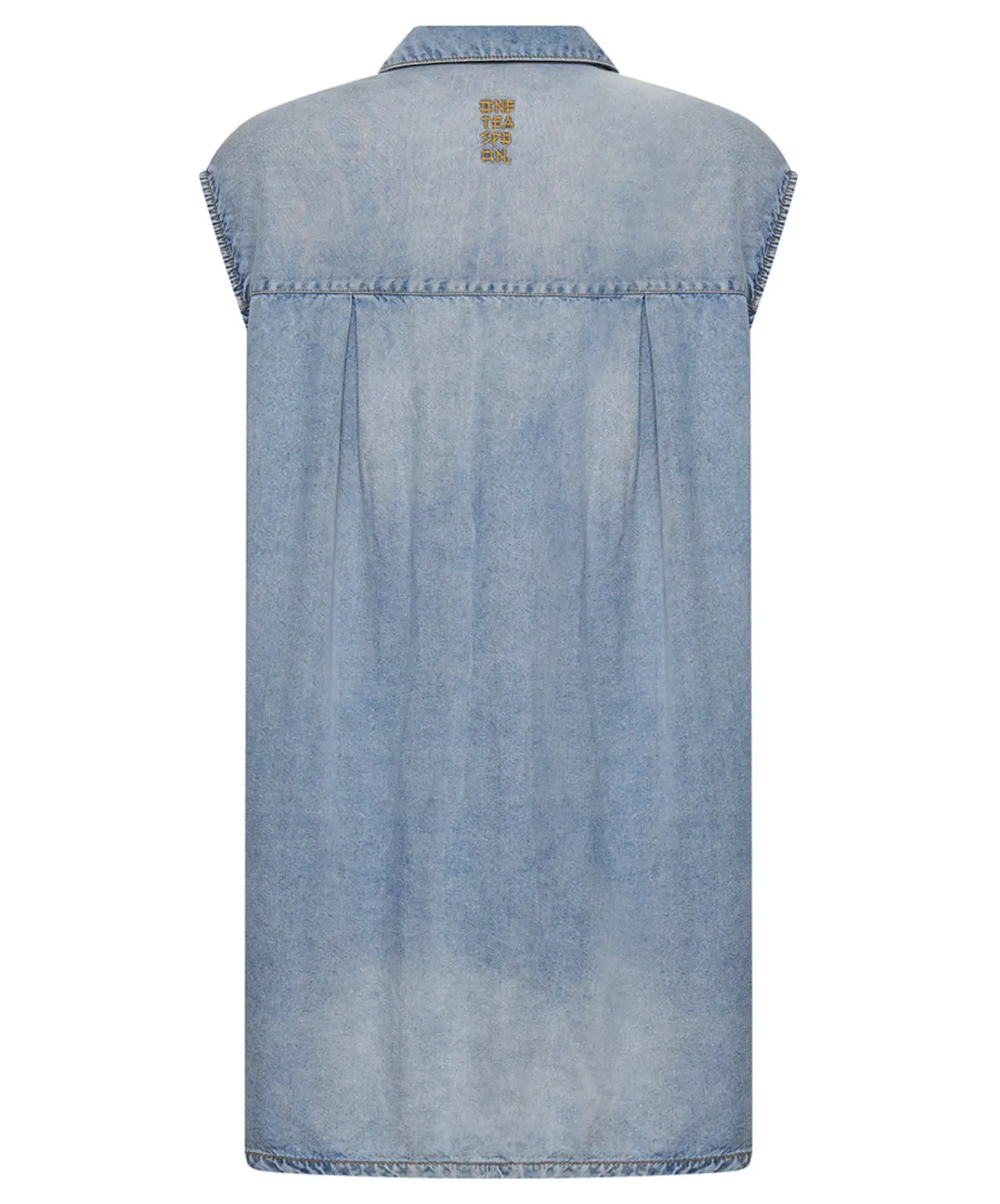 One Teaspoon Tencel Shirt Dress - Soft Blue