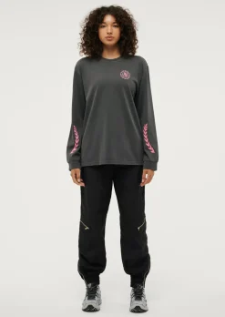 P.E Nation Phoenix Long Sleeve Tee - Washed Dark Shadow