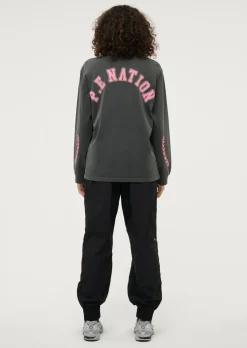 P.E Nation Phoenix Long Sleeve Tee - Washed Dark Shadow