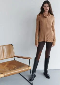 POL Cirelle Ribbed Rollneck- Fox