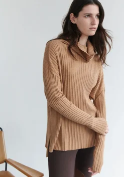 POL Cirelle Ribbed Rollneck- Fox