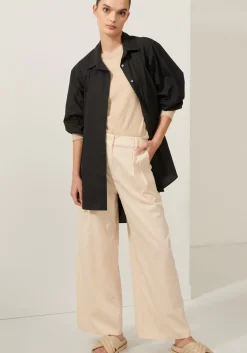 POL Lagoon Drape Back Shirt- Black