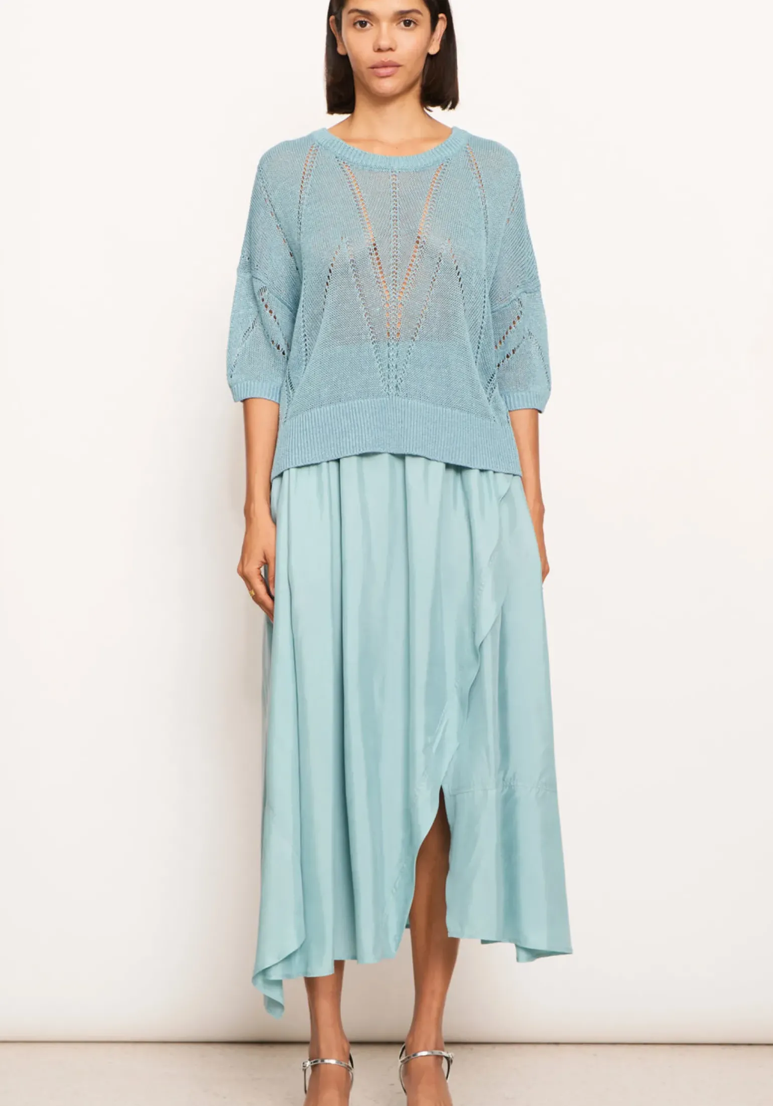 Pol Pier Knit Tee- Blue