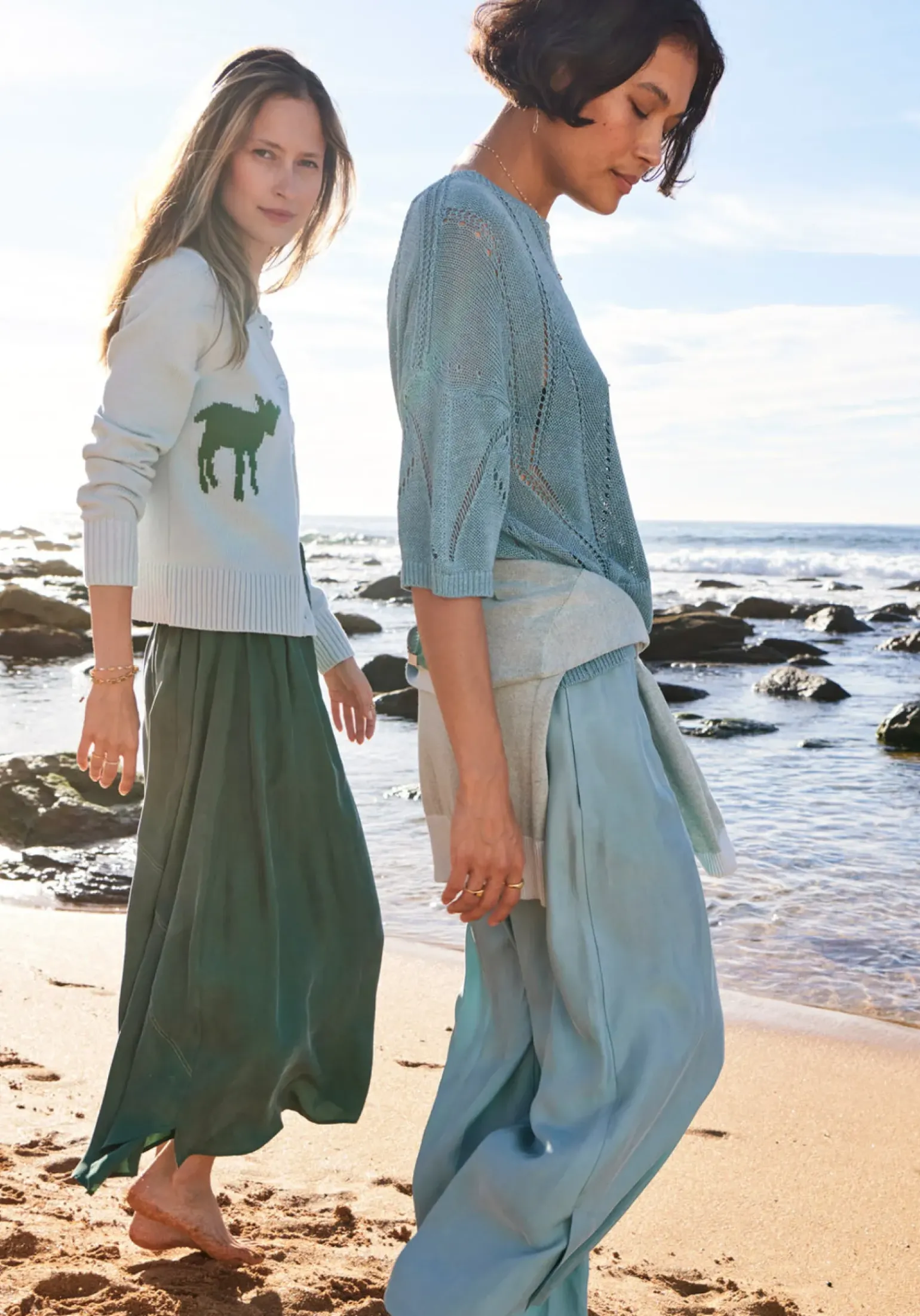 Pol Pier Knit Tee- Blue