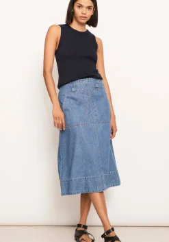 Raydel Denim Skirt- Light Wash