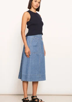 Raydel Denim Skirt- Light Wash