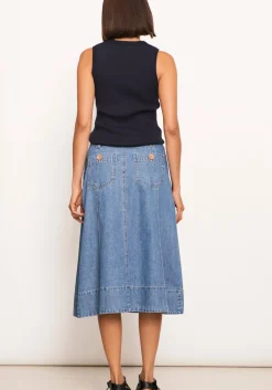 Raydel Denim Skirt- Light Wash