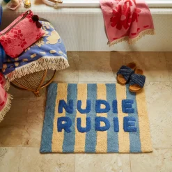 Sage & Clare Ira Nudie Rudie Bath Mat - Blue Jean