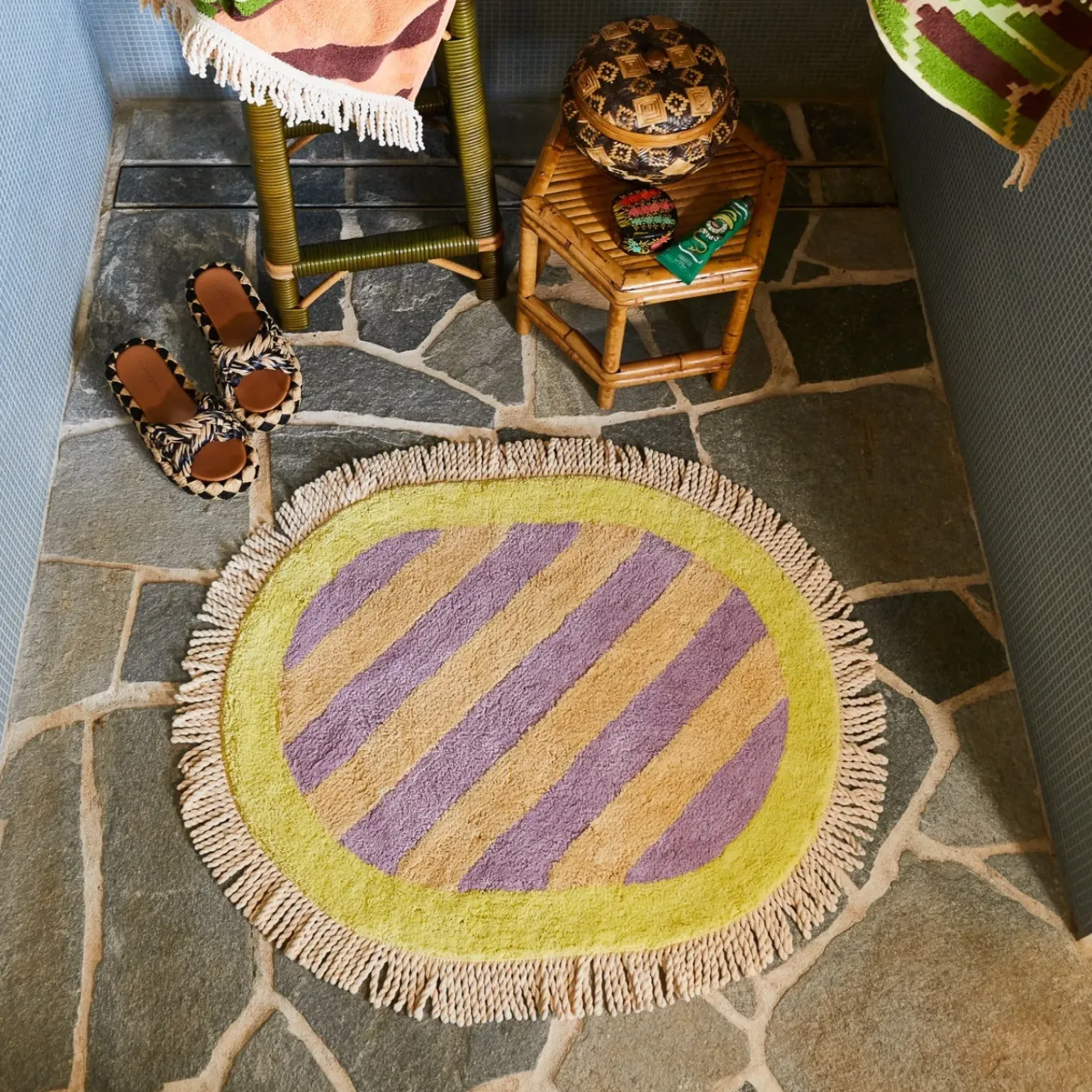 Sage & Clare Jarita Bath Mat - Mauve