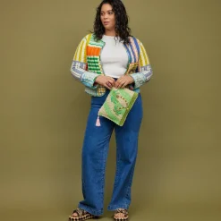 Sage & Clare San Carlos Raffia Clutch