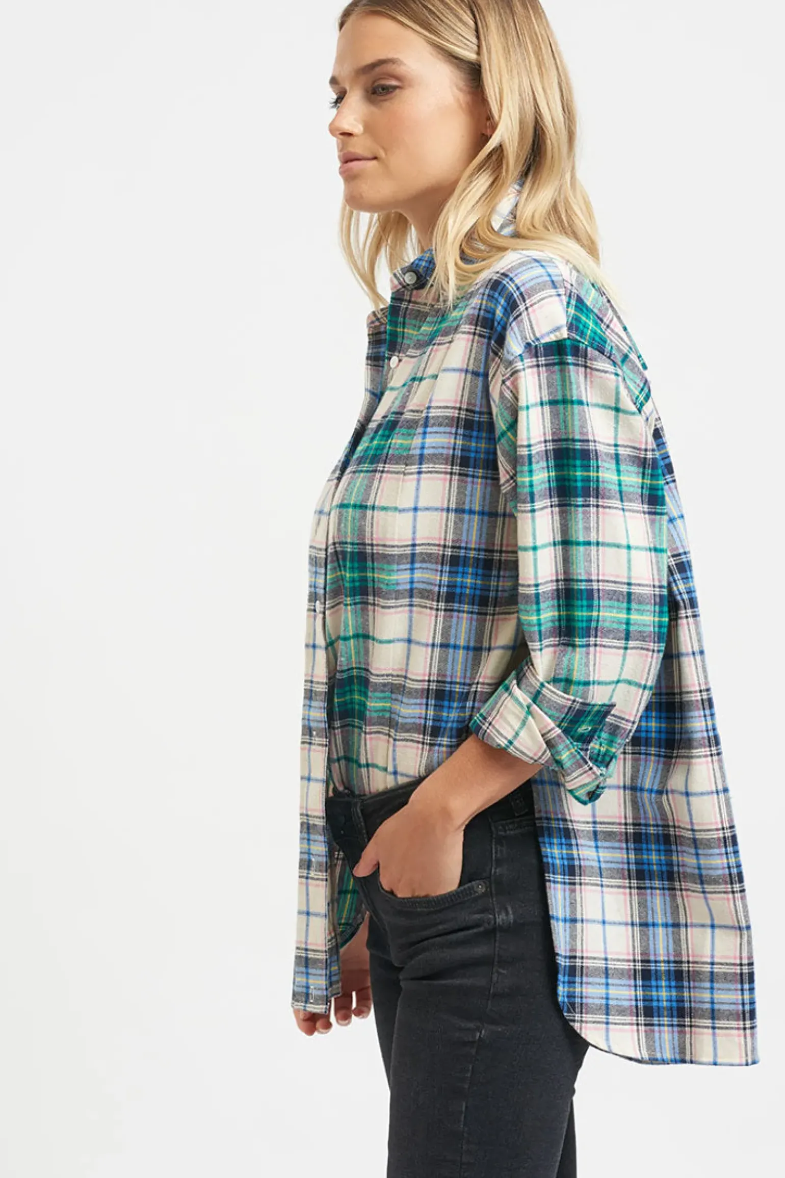 Shirty The Classic Flannel Shirt - Blue Green Combo