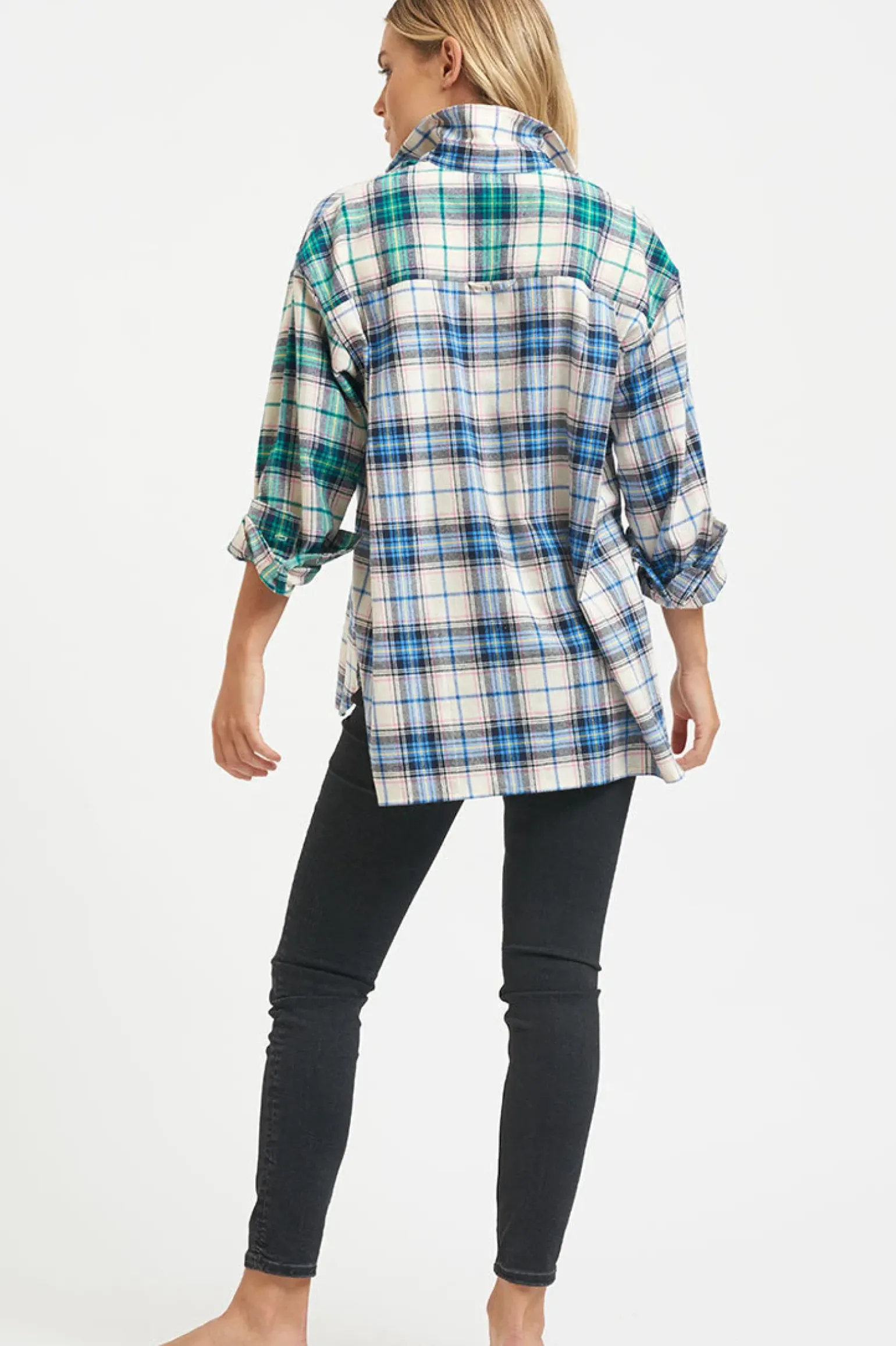 Shirty The Classic Flannel Shirt - Blue Green Combo