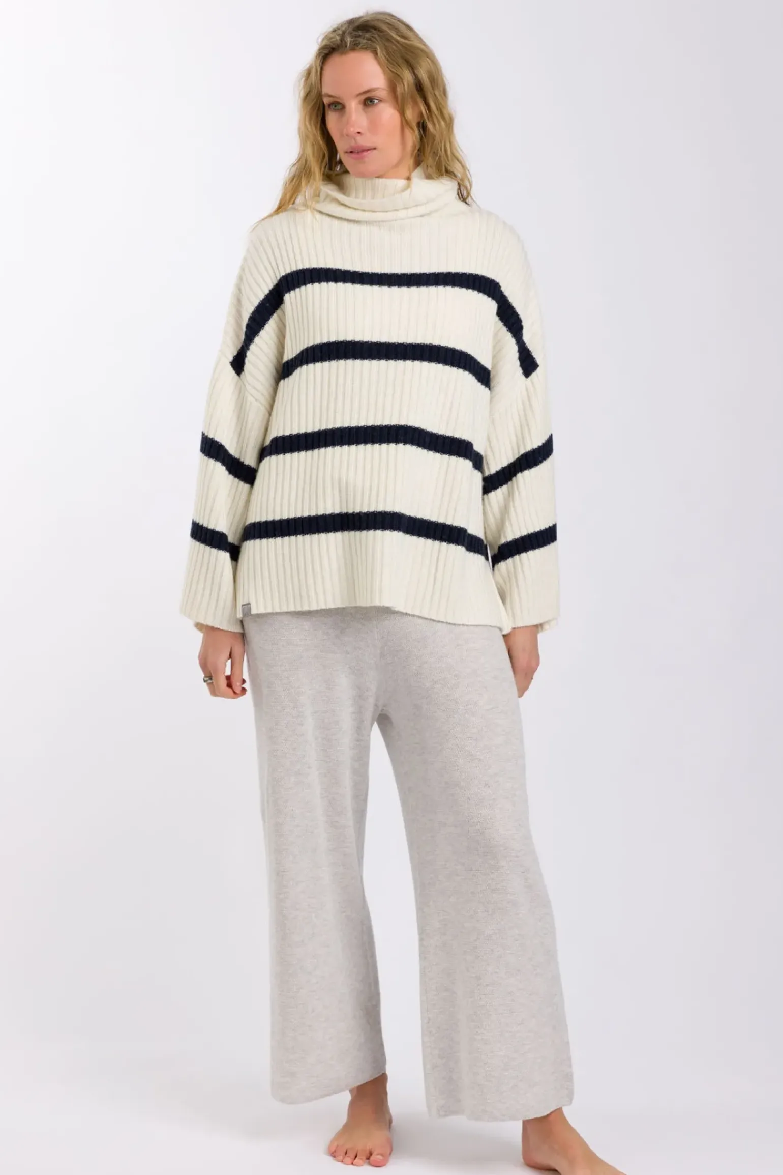 Talamaya Divine Rib Pullover - Starling Stripe