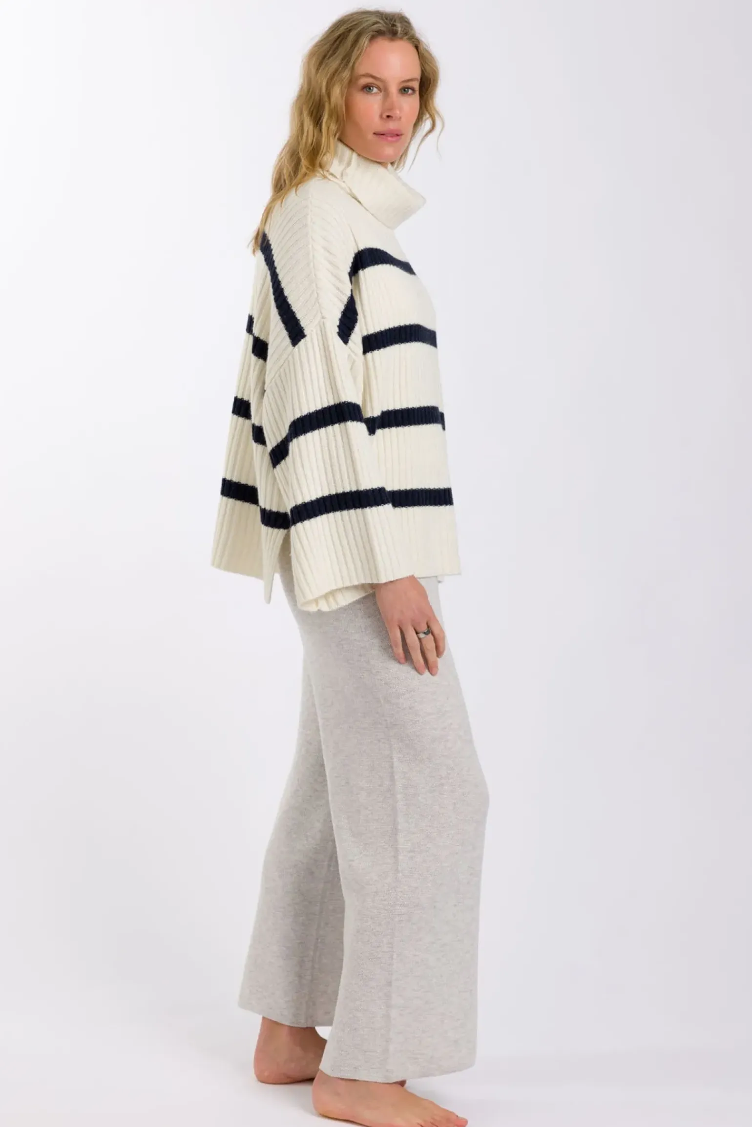 Talamaya Divine Rib Pullover - Starling Stripe