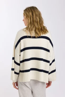 Talamaya Divine Rib Pullover - Starling Stripe