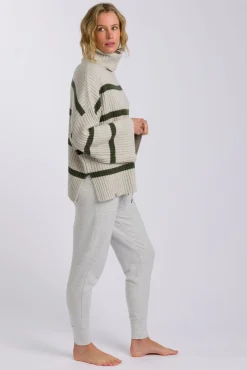 Talamaya Divine Rib Pullover - Loden Stripe