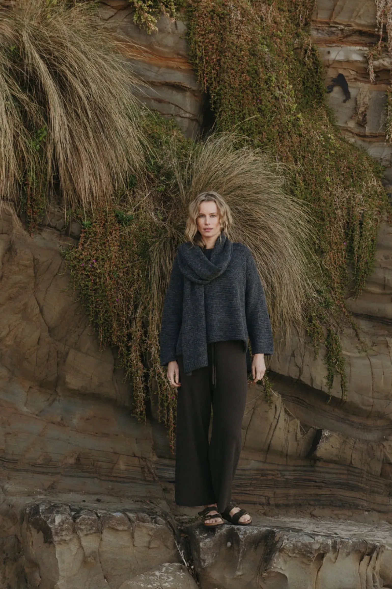 Talamaya Drift Airy Pullover - Heath Green