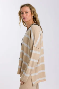 Talamaya Hinterland Stripe Pullover - Sable Combo