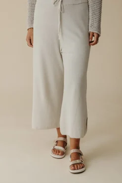 Talamaya Retreat Cotton Twist Pant - Silver & Salt