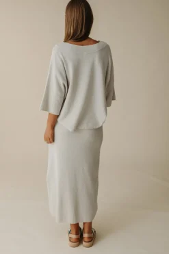 Talamaya Retreat Cotton Twist Skirt - Silver & White