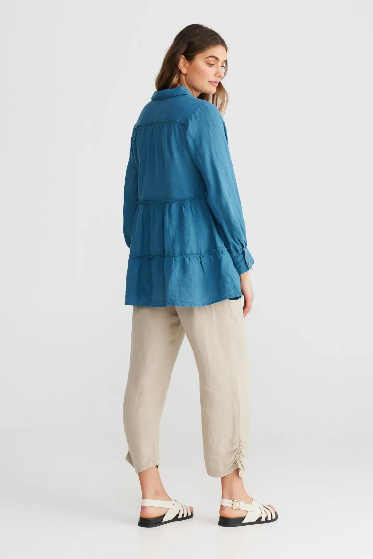 The Shanty Mia Top - Blue Steel
