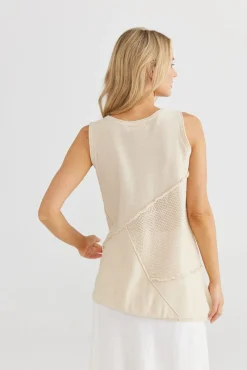 The Shanty Milano Knit Singlet - Ecru