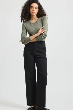 Toorallie Crew Merino Tee - Bay Leaf