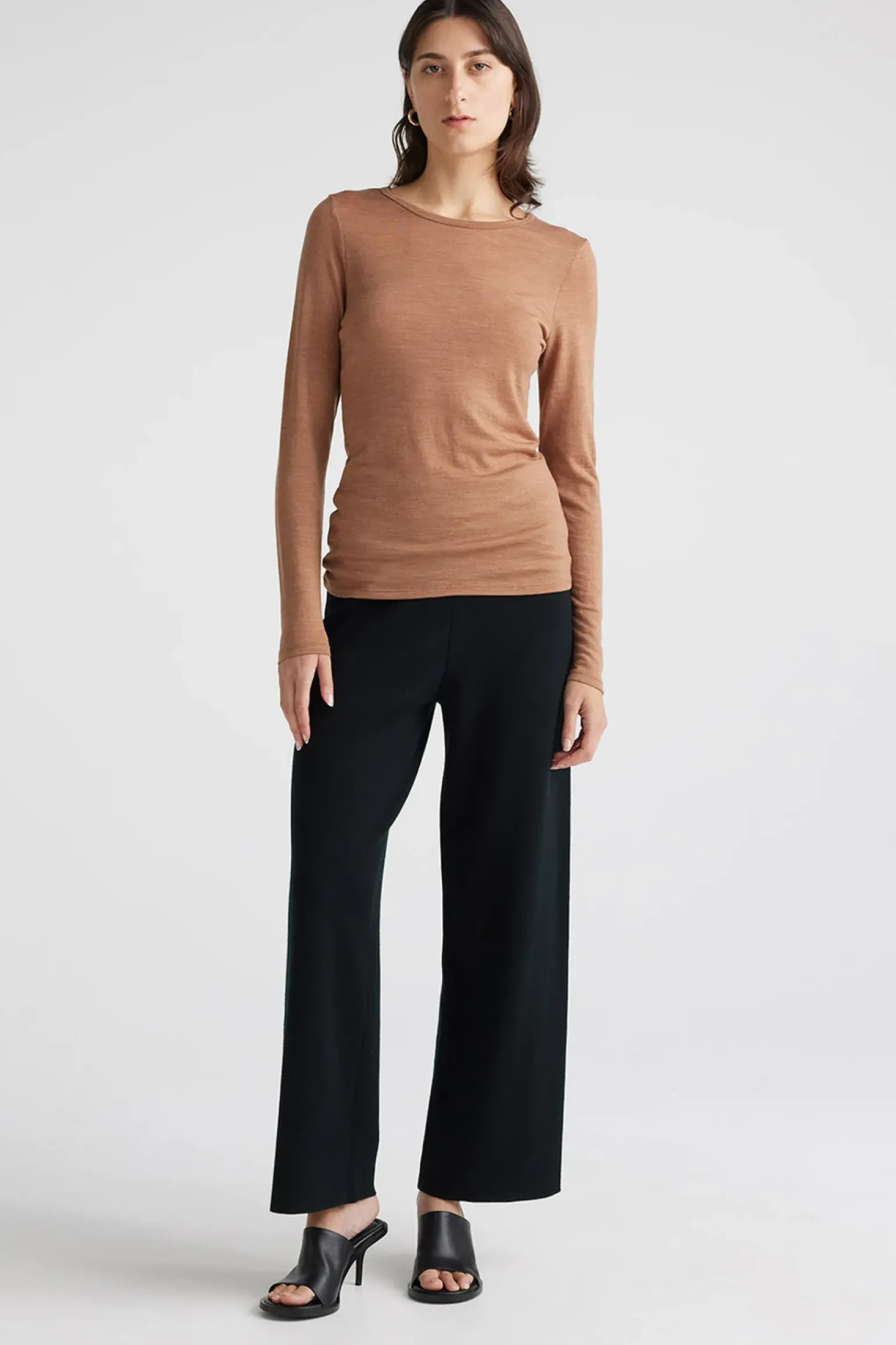 Toorallie Crew Merino Tee - Sand Dune