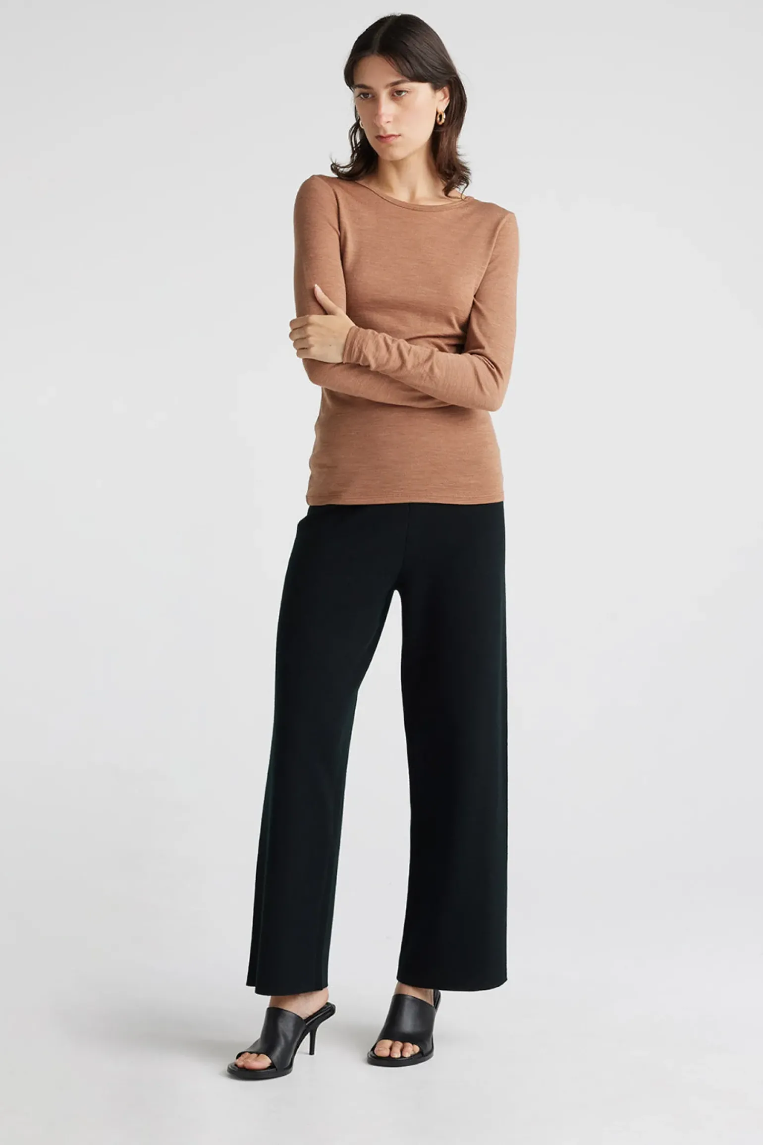 Toorallie Crew Merino Tee - Sand Dune