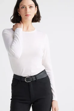 Toorallie Crew Merino Tee - Warm White